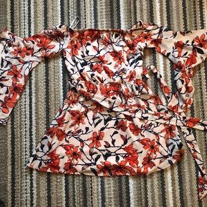 Lulus Off the Shoulder Floral Dress